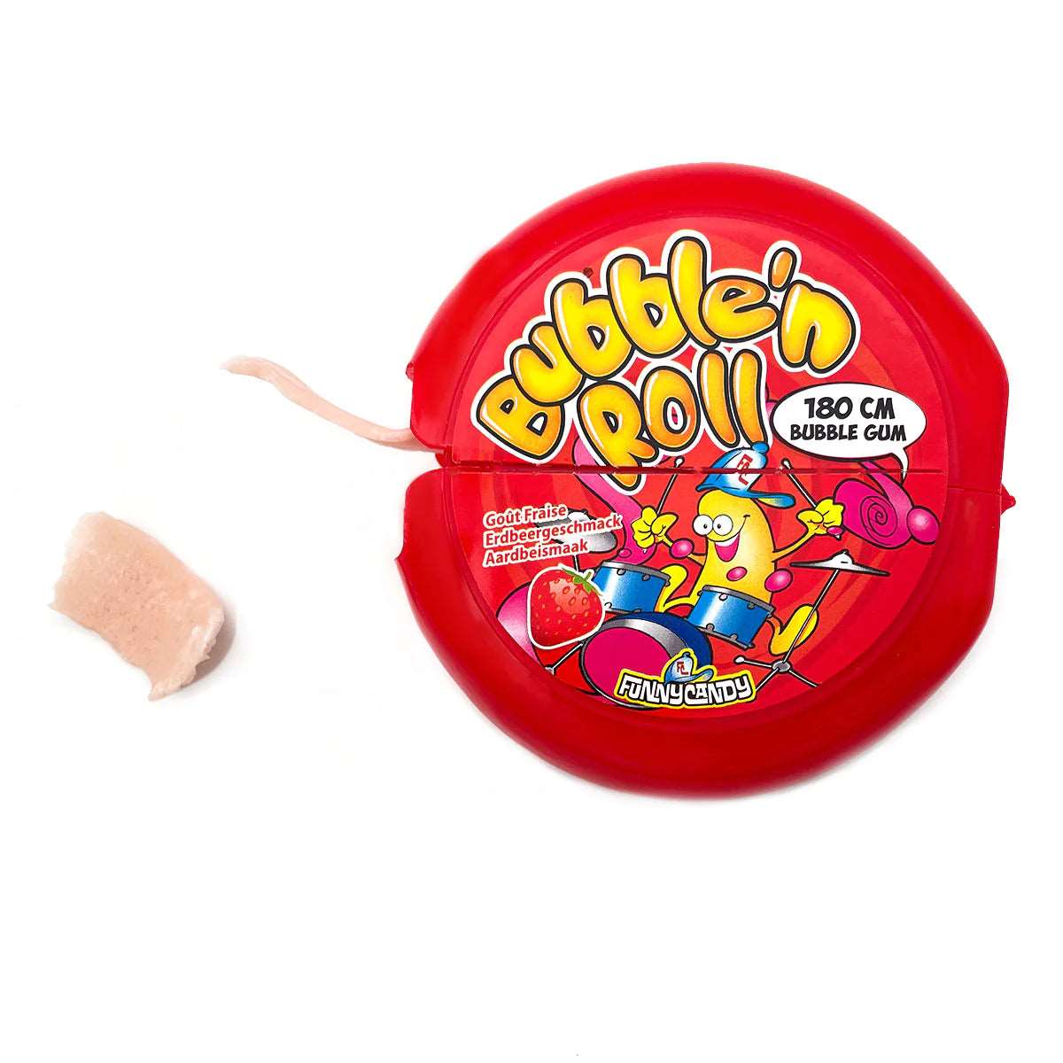 Bubble’n Roll Strawberry (58g - 180cm ) Bubble’n caramelle funny candy