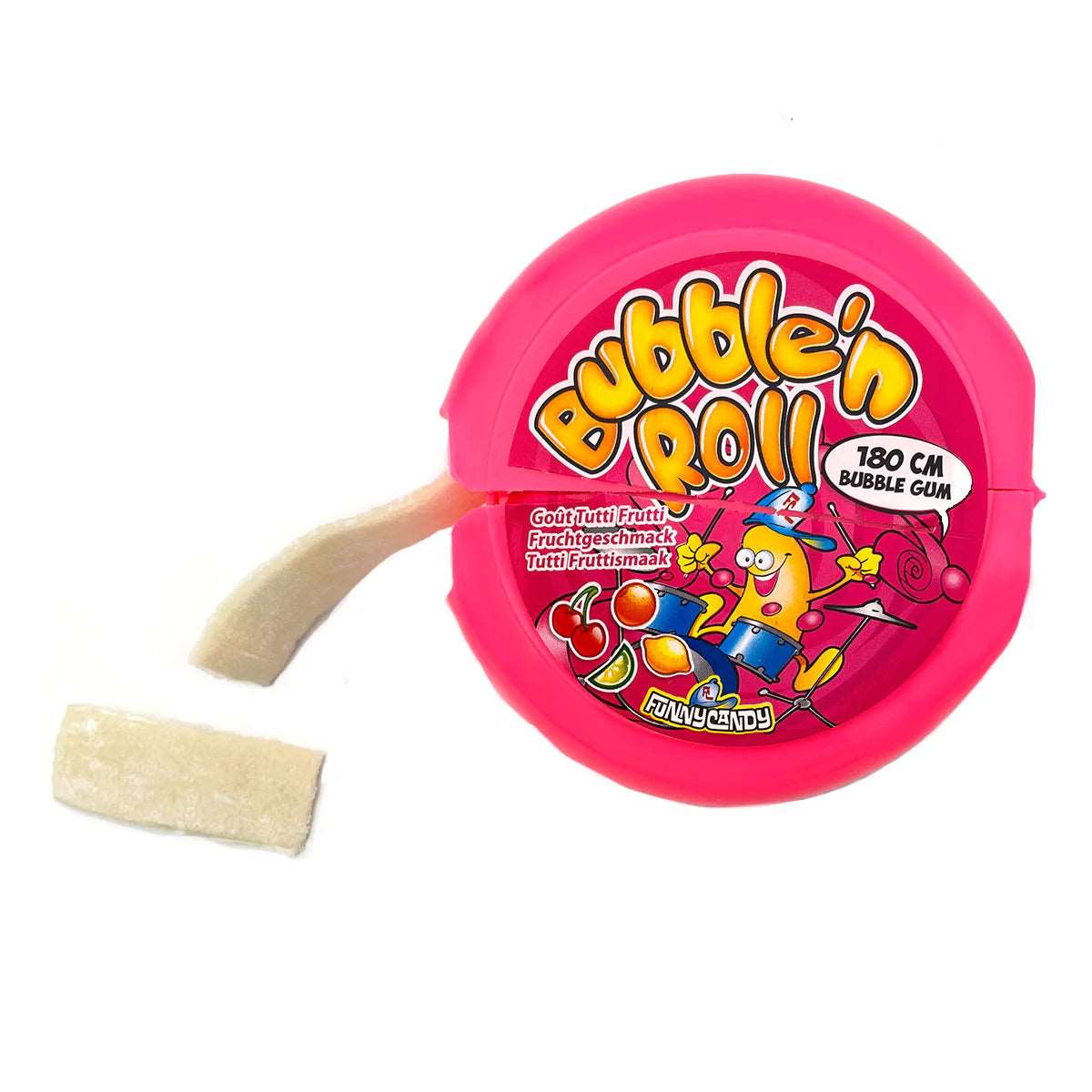 Bubble’n Roll Tutti Frutti (58g - 180cm ) Bubble’n caramelle funny candy