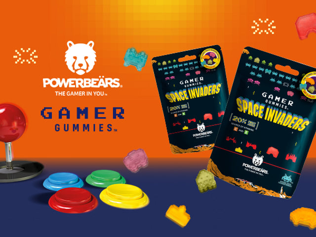 Powerbears Space Invaders Gamer Gummies (50g) candy online caramelle gluten free glutenfree Powerbears