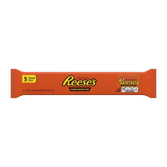 Reese's Snack Size x5 Cups - Tartine di cioccolato con crema alle arachidi (5pz - 77g) cioccolato