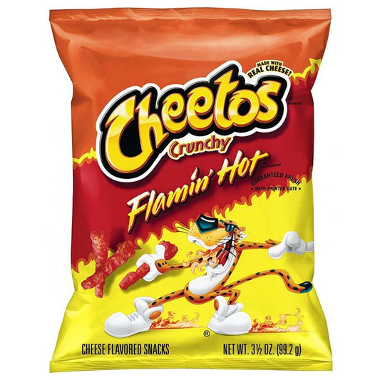 Cheetos Flamin Hot Chunchy USA - Bastoncini di Mais Piccanti (99g) salato