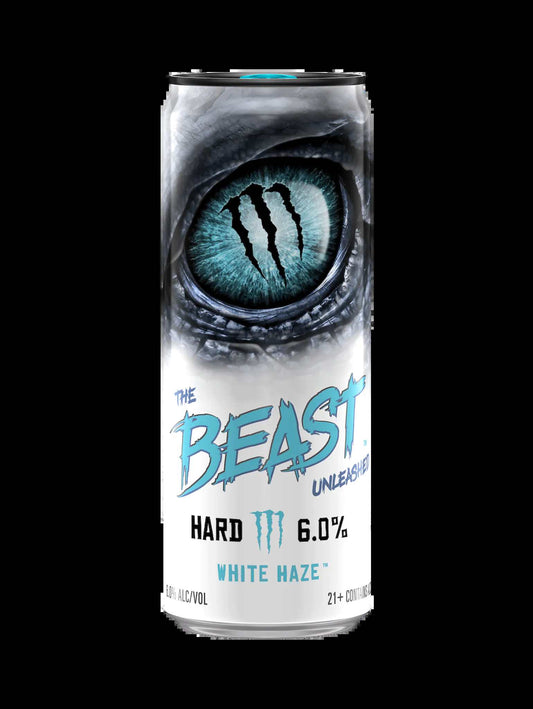 Monster The Beast Unleashed White Haze 355ml FULL ( lattine con ammaccature ) beast beast unleashed beast24 hard tea monster monster energy nasty nasty beast not-on-sale unleashed usa