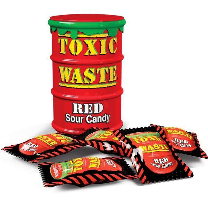 Toxic Waste Red Extreme Sour USA - Caramelle super acide (42g) bundle candy online halal