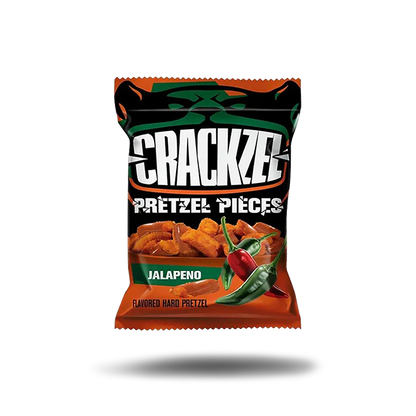 Crackzel Jalapeno - Pretzel piccanti al Peperoncino Jalapeno (85g).