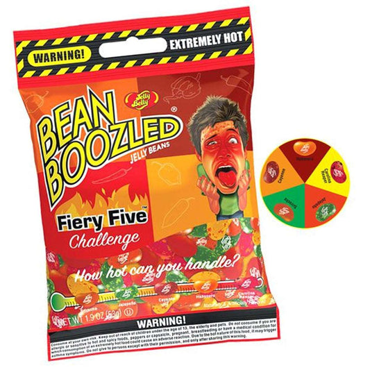 Jelly Belly Bean Boozled Flaming Five Challenge - Caramelle piccanti con 5 peperoncini diversi (54g)