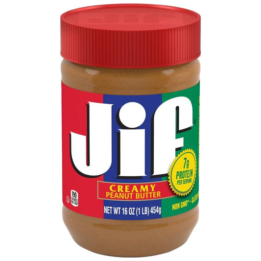 Jif Peanut Butter - Burro di arachidi originale (454g) USA dolce gluten-free