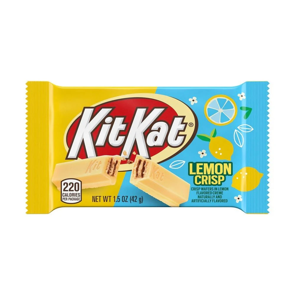 Kit Kat Lemon Crisp (USA) - Wafer ricoperto di Cioccolato Bianco con gusto di Limone (42g)