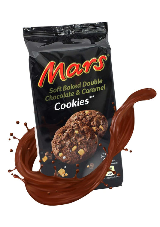 Mars Soft Baked Cookies - Biscotti al Cioccolato e Caramello con gusto Mars (162g) cioccolato dolce