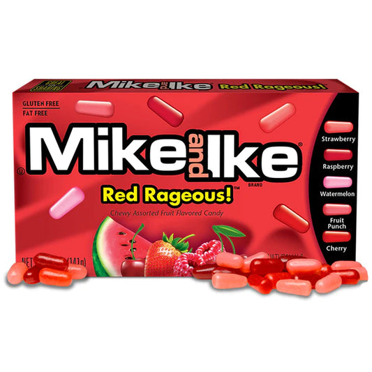 Mike and Ike Red Rageous! USA - Caramelle morbide ai frutti rossi (120g) bundle candy online gluten-free