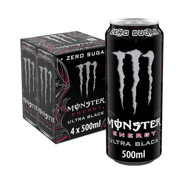 Monster Energy Ultra Black Edition UK 4 pack sku: 0521