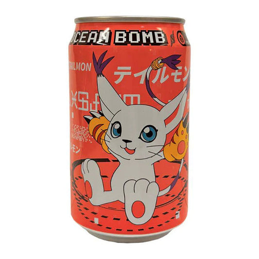 Ocean Bomb Digimon Tailmon Pomegranate Flavour - Gassosa aromatizzata al melograno (330ml) bevande bundle drink online Japan
