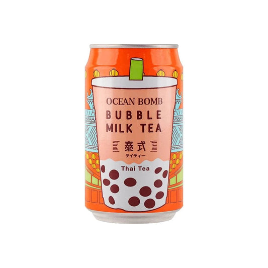 Ocean Bomb Bubble Milk Tea Thai Tea - Bubble Tea Nero forte, latte, palline di tapioca (315ml) bevande bundle drink online Japan