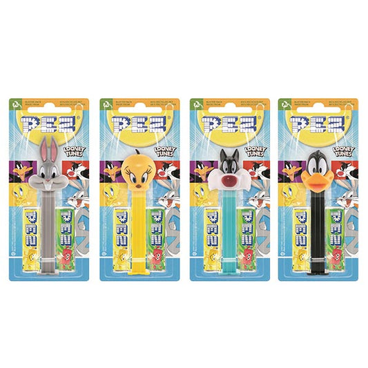 Pez Looney Tunes - Distributore di caramelle fruttate con doppia ricarica a forma dei personaggi Looney Tunes (17g) bundle candy online