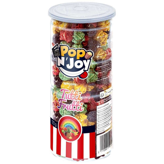 Pop N’ Joy Pop Corn Tutti Frutti (170g) dolce gluten free glutenfree Pop n joy popcorn salato