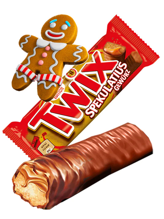 Twix Spekulatius - Doppia barretta di cioccolato al latte con caramello e pan di zenzero (46g) bundle cioccolato