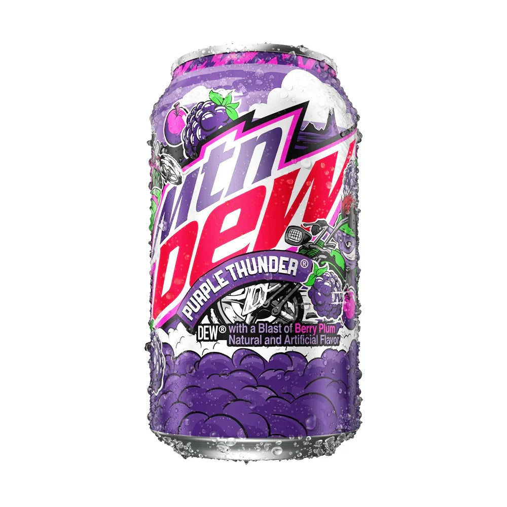 Mountain Dew Purple Thunder USA - Bevanda frizzante gusto Mora e Prugna [355ml]