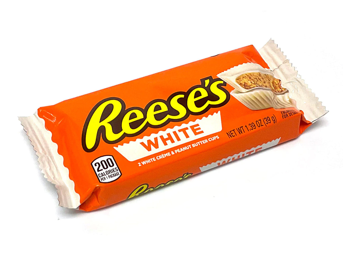 Reese's White 2 Peanut Butter Cups USA - Tartine di cioccolato bianco con interno al burro di arachidi (42g)