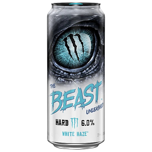 Monster The Beast Unleashed White Haze 473ml FULL (lattine con ammaccature ) beast beast unleashed beast24 hard tea monster monster energy nasty nasty beast not-on-sale unleashed usa