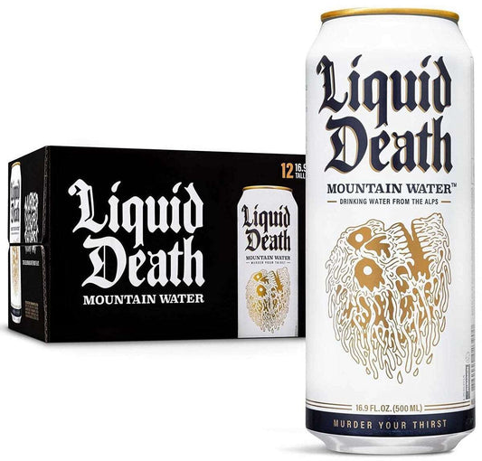 Liquid Death Mountain Water - Acqua Naturale (500ml) bevande bundle drink online gluten-free sugar free