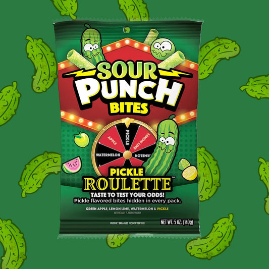 Sour Punch Bites Pickle Roulette (140g) USA - caramelle