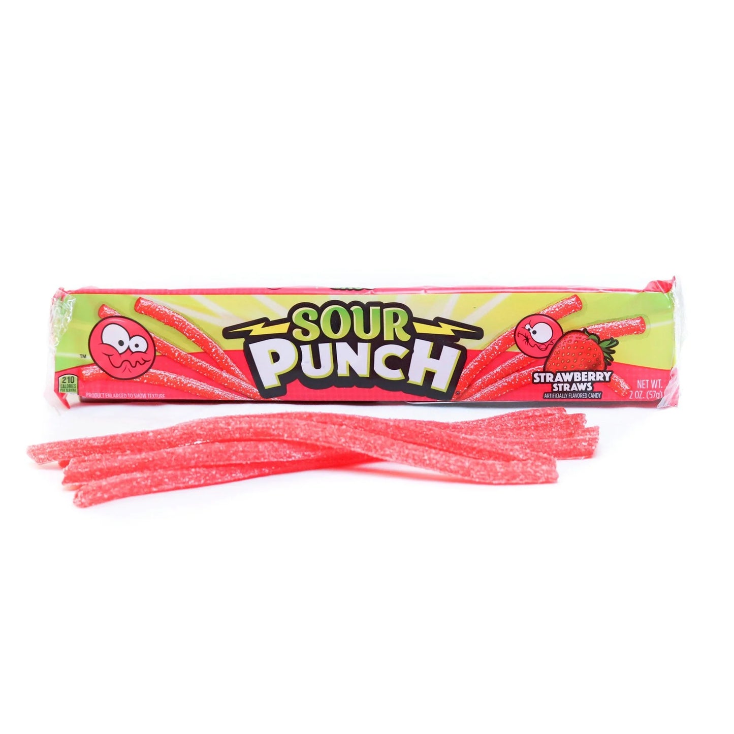 Sour Punch Strawberry Straws USA - Caramelle morbide aspre gusto Fragola (57g) candy online halal