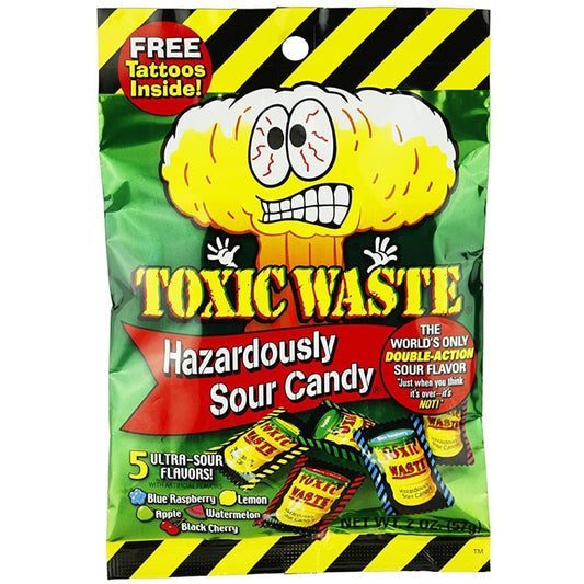 Toxic Waste Hazardously Sour Candy (57g) - caramelle