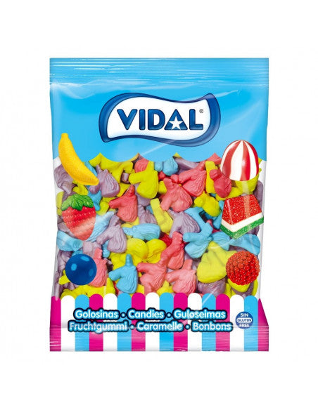 Vidal Unicorns - Caramelle morbide alla frutta a forma di unicorno (90g) caramelle gluten-free