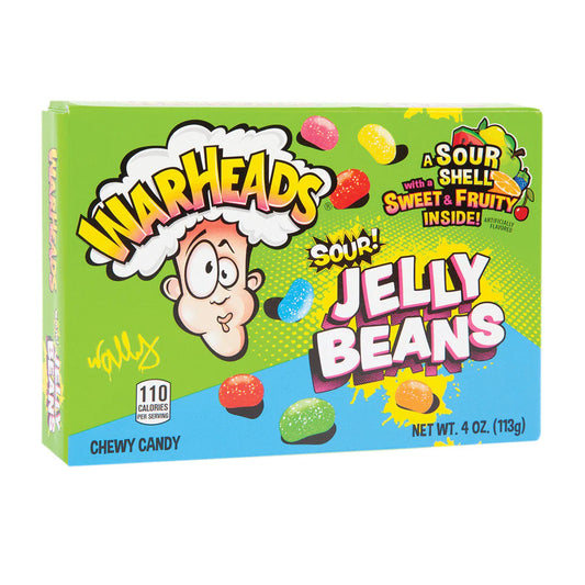 Warheads Sour Jelly Beans USA - Caramelle alla frutta a forma di fagiolo acide (113g) bundle candy online