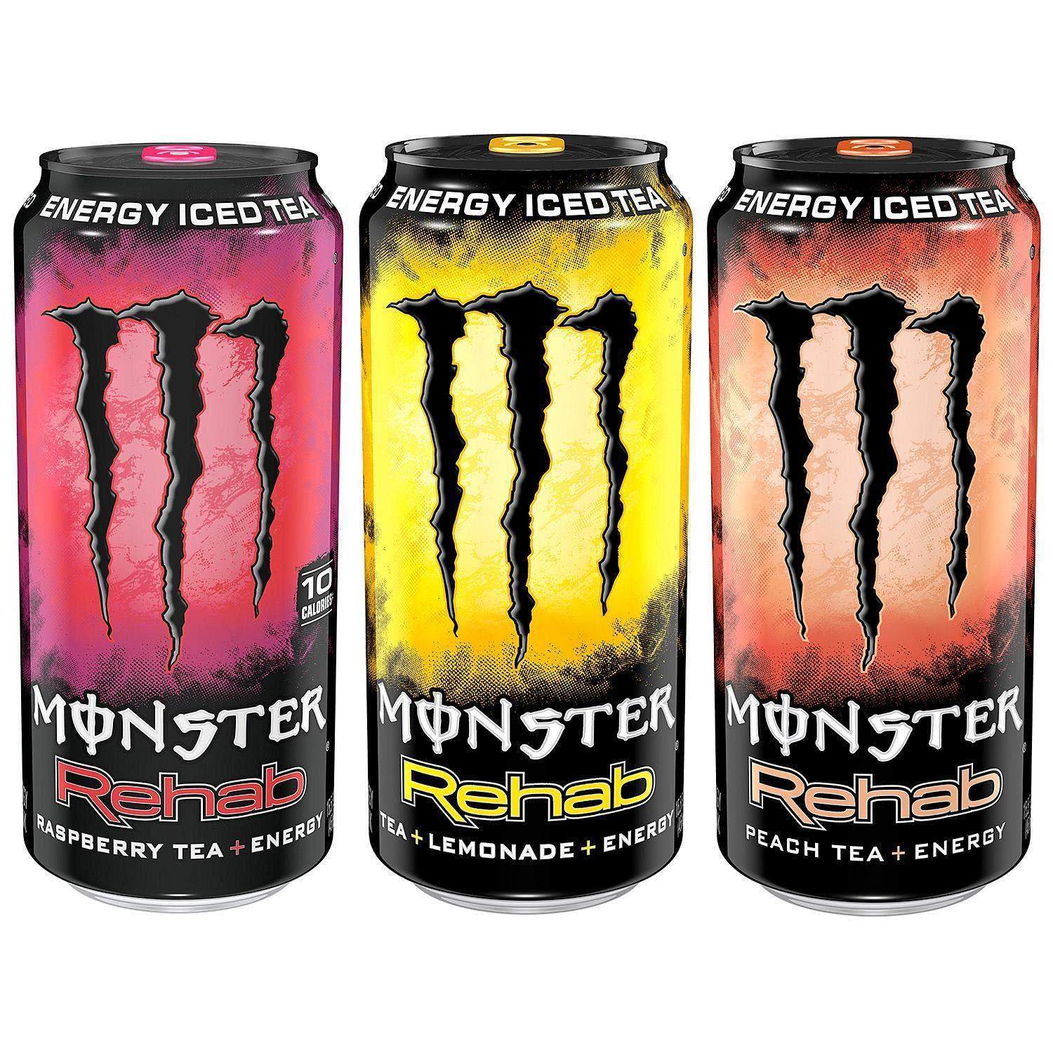 Monster Energy Rehab Lemonade Iced Tea 25 Calories USA-Monster-energy,energy drink,monster,monster energy