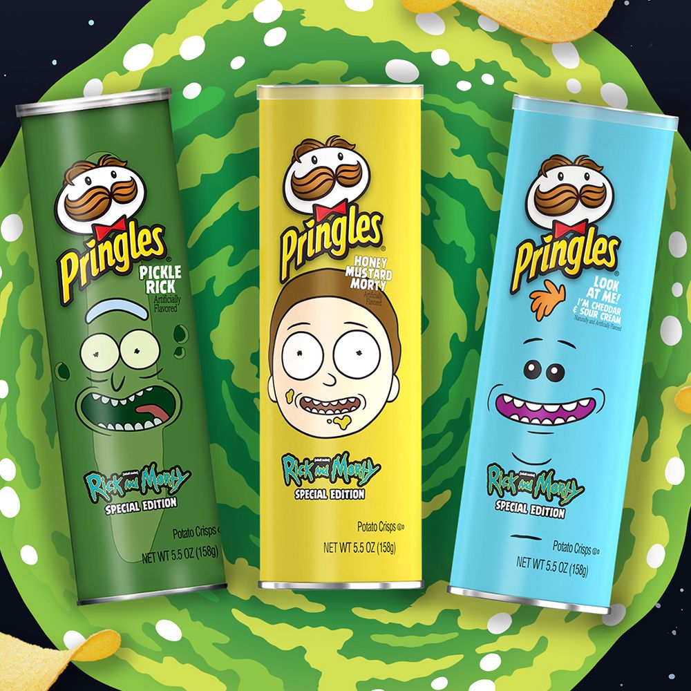 Pringles Rick and Morty Complet Set Limited Edition 3 Pacchetti Pringles Rick and Morty stuff