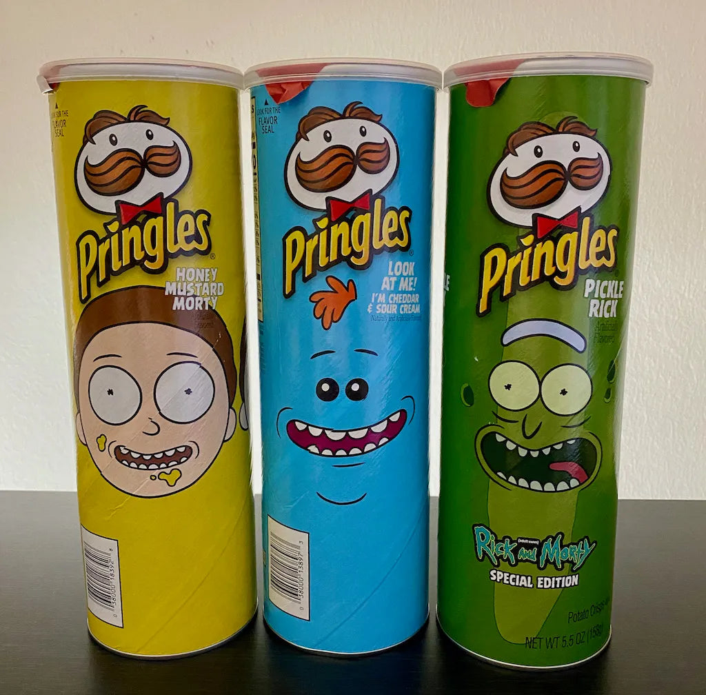 Pringles Rick and Morty Complet Set Limited Edition 3 Pacchetti Pringles Rick and Morty stuff