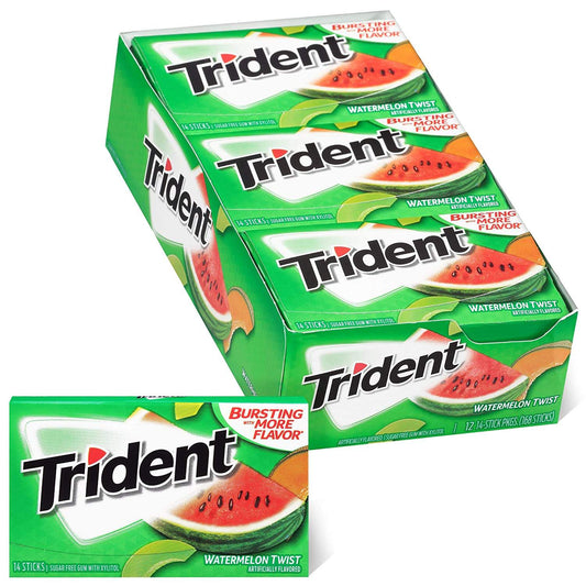 Trident Watermelon Twist (12 Pack) b2b candys pack pack