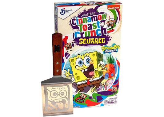 SpongeBob SquarePants Cinnamon Toast Crunch Limited Edition  "da collezione" (set completo di spatola e adesivi )